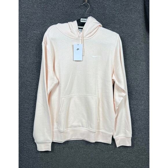 Nike Hoodie Mens Large Pink Pullover Fleece Swoosh Kangaroo Pocket 611457-838 - Picture 1 of 8